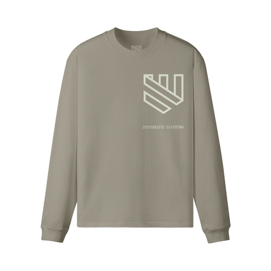 Systematic Catching Schematics Loose Fit Crew Neck Long Sleeve