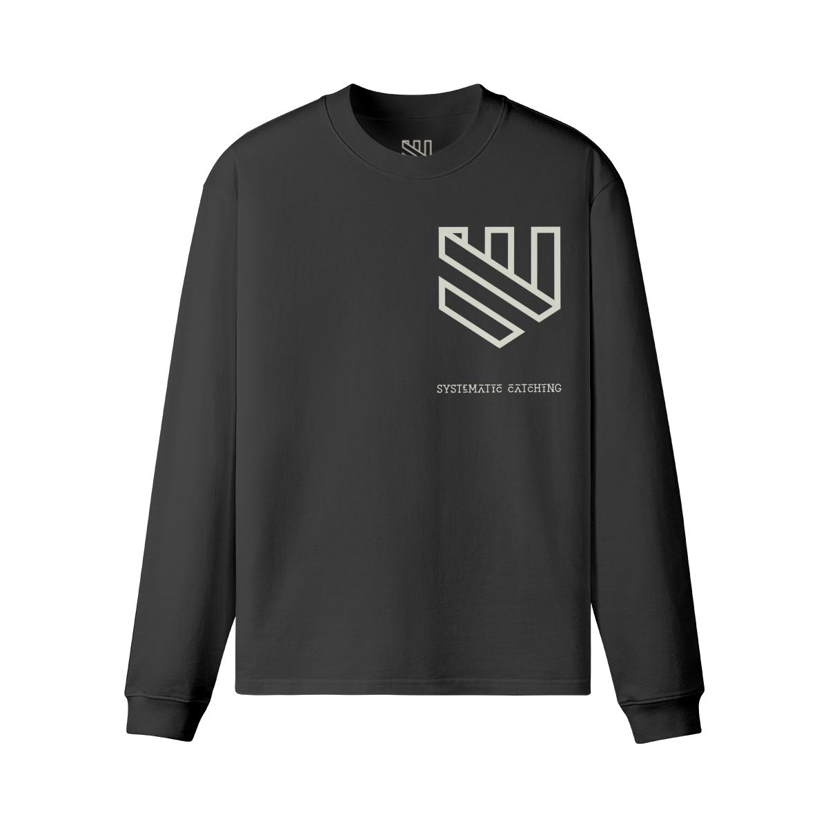 Systematic Catching Schematics Loose Fit Crew Neck Long Sleeve